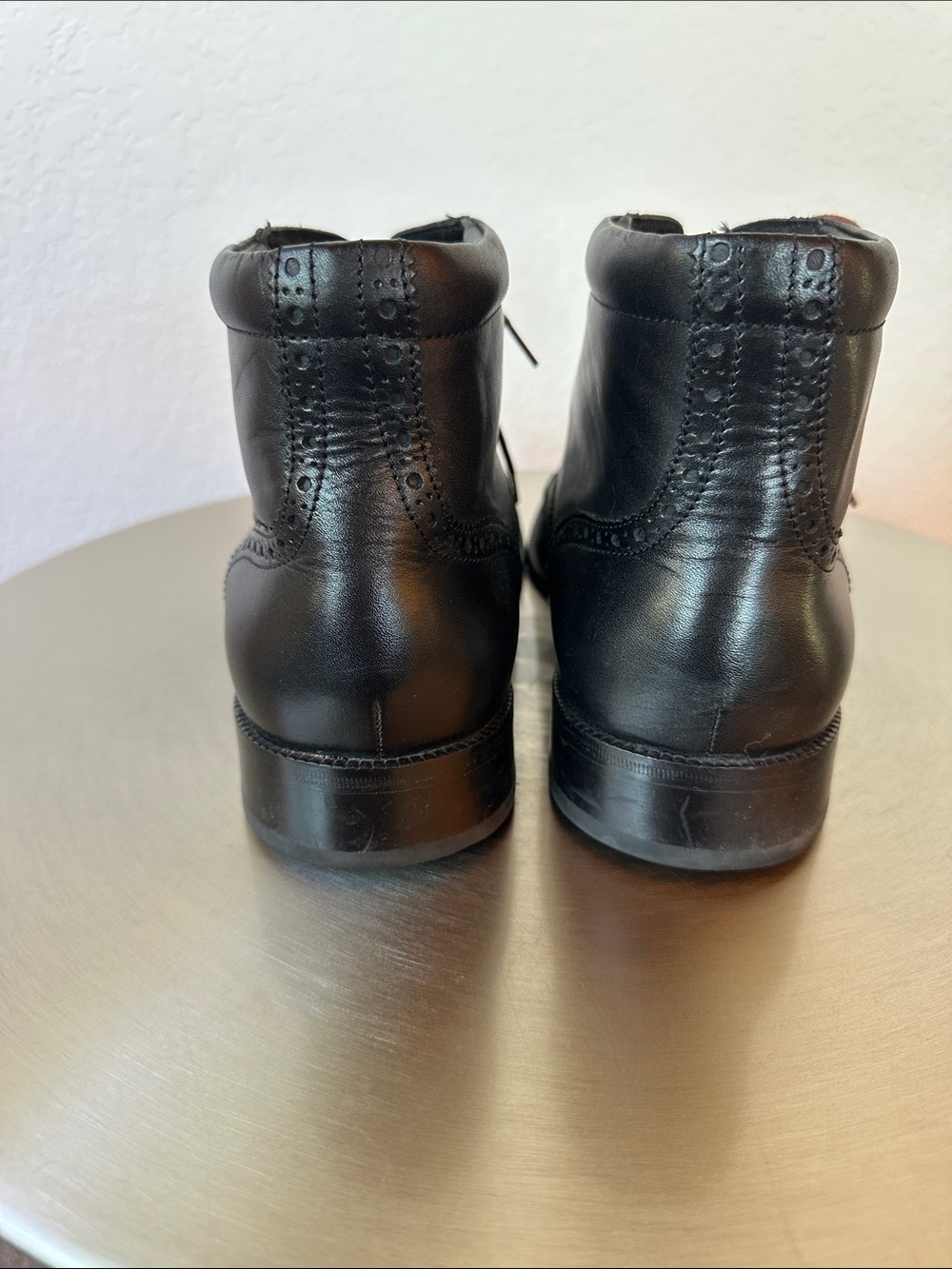 Cole Haan Men's Black Leather Wingtip Chukka Boots Sz 11 - Picture 2 of 8